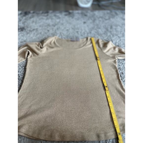 Chico's Gold Metallic Lightweight Sweater Sz. 2/Large - Picture 5 of 7